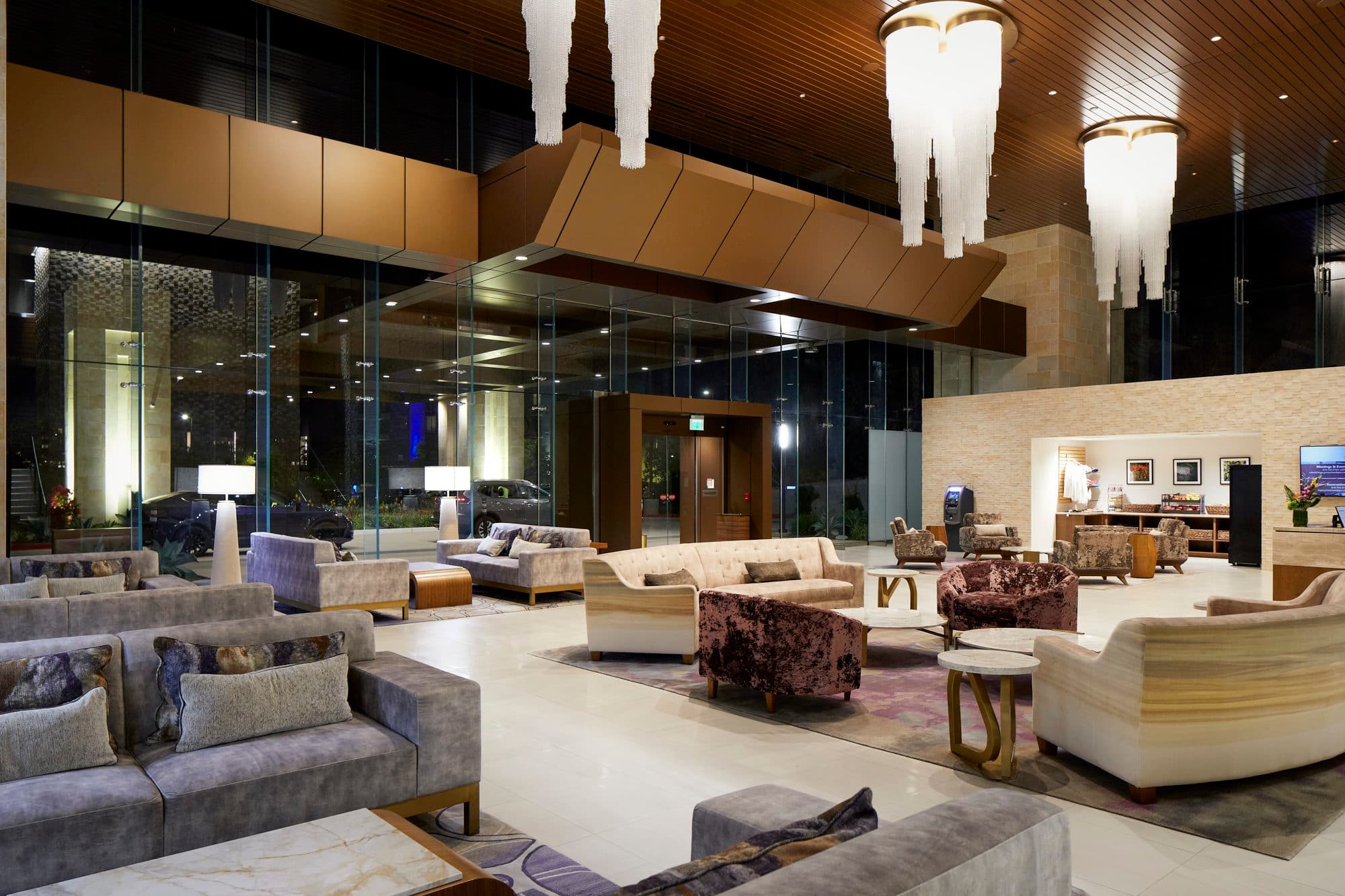 Resort concierge desk with welcoming atmosphere