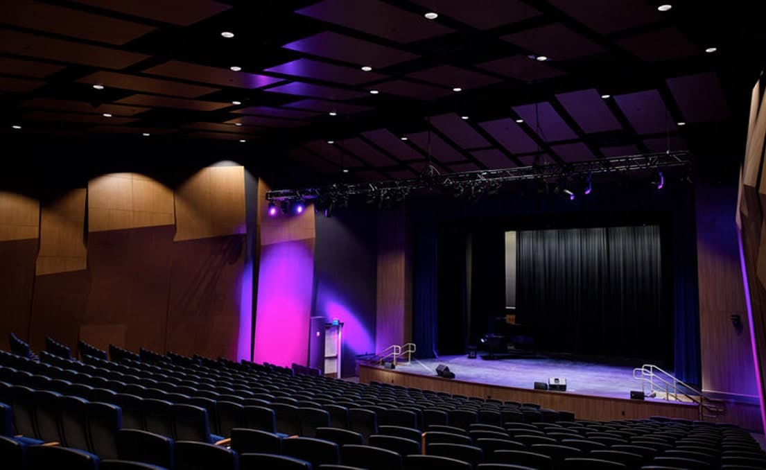 Pavilion theater with professional stage lighting